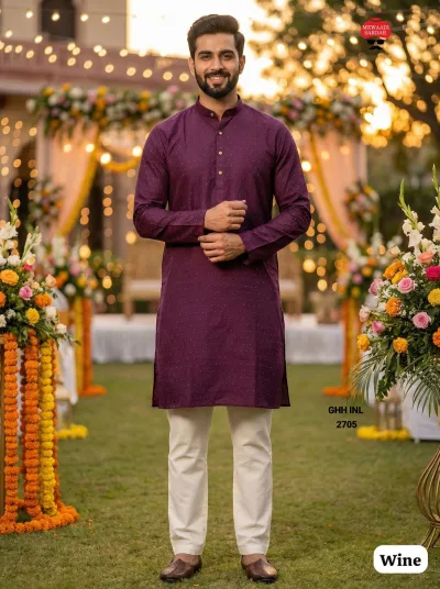 Silk Jacquard Men's Festive Kurta Pajama Set